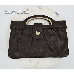Vintage Holiday Fair Korea Brown Faux Leather Handbag
